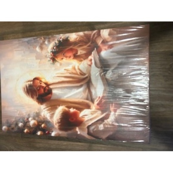 Jesus Christ Embracing Child Religious Art Canvas Print Wall Decor - Picture 3 of 3
